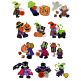 Sunbonnets Sam and Sue Halloween Applique Machine Embroidery Designs by JuJu 