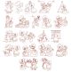 Noel Sunbonnets Redwork Machine Embroidery Designs by JuJu