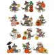 Halloween Harvest Sock Monkeys Filled Machine Embroidery Designs by JuJu