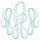 Embroidery Bean Stitch Circular Script Monogram Machine Embroidery Designs by JuJu