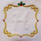 Elegant Christmas Embossed Monogram Alphabet Machine Embroidery Designs by JuJu