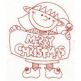 Christmas Elves Redwork Machine Embroidery Designs by JuJu