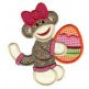 Easter Sock Monkeys Applique Machine Embroidery Designs by JuJu 