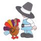 Thanksgiving Sunbonnets Filled Machine Embroidery Designs by JuJu