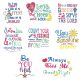 Sweet Sayings Set 1 Machine Embroidery Designs by JuJu
