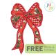 Free Cutaway Bow Applique Embroidery Design | Designs by JuJu Machine Embroidery Designs