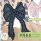Free Cutaway Bow Applique Embroidery Design | Designs by JuJu Machine Embroidery Designs