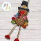 In The Hoop Pilgrim Turkeys Wall Hanging | Designs by JuJu Digital Embroidery Designs