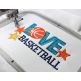 Love Basketball With Stars Applique | Machine Embroidery Designs by JuJu