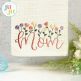 Mom Heirloom Garden Satin Embroidery Design