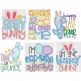 Adorable Easter Word Art Digital Embroidery Designs by JuJu
