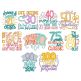 Adult Birthday Word Art Machine Embroidery Designs By JuJu
