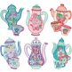 Afternoon Tea Applique | Machine Embroidery Designs by JuJu