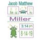 Alien Birth Announcement Template Machine Embroidery Designs by JuJu
