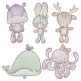 All The Critters Sketch 2 Machine Embroidery Designs by JuJu