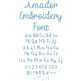 Amador Embroidery Font | Machine Embroidery Designs by JuJu