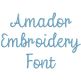 Amador Embroidery Font | Machine Embroidery Designs by JuJu
