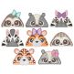 Animal Peekers 8 Machine Embroidery Designs by JuJu