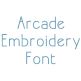 Arcade Embroidery Font | Machine Embroidery Designs by JuJu