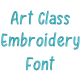 Art Class Embroidery Font | Machine Embroidery Designs by JuJu