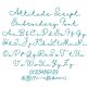 Attitude Script Font Digital Embroidery Machine Designs by JuJu