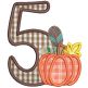 Autumn Applique Numbers Machine Embroidery Designs by JuJu 