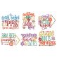 Autumn Days Word Art Machine Embroidery Designs by JuJu