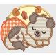 Autumn Dogs Digital Machine Embroidery Designs by JuJu