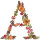 Autumn Flora Monogram | Machine Embroidery Designs by JuJu