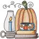 Autumn Pumpkin Lantern Embroidery Design | Designs by JuJu
