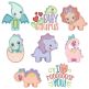 Baby Dino Rawr 1 Machine Embroidery Designs by JuJu