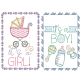 Baby Greeting Cards 3 | Machine Embroidery Designs by JuJu