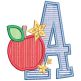 Back To School Alphabet | Machine Embroidery Designs by JuJu
