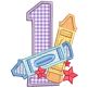 Back To School Numbers | Machine Embroidery Designs by JuJu