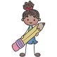 Back To School Stix People | Machine Embroidery Designs by JuJu