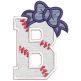 Baseball Bow Alphabet | Machine Embroidery Designs by JuJu