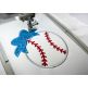 Baseball Bow Number Set Applique | Machine Embroidery Designs by JuJu