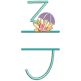 Beach Split Numbers | Machine Embroidery Designs by JuJu