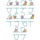 Beach Split Numbers | Machine Embroidery Designs by JuJu