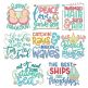 Beach Word Art 2 Machine Embroidery Designs By JuJu
