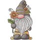 Bee Gnome Flower | Machine Embroidery Designs by JuJu