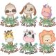Be Kind Critters Applique 3 Machine Embroidery Designs by JuJu 
