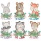Be Kind Critters Applique Digital Embroidery Machine Designs by JuJu