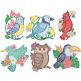 Birds Applique 1 Digital Embroidery Designs by JuJu