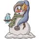 Bird Star Hat Snowman | Machine Embroidery Designs by JuJu