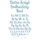 Bistro Script Font Digital Embroidery Machine Designs by JuJu