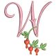 Bleeding Heart Monogram Machine Embroidery Designs by JuJu