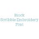 Block Scribble Embroidery Font | Machine Embroidery Designs by JuJu