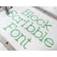 Block Scribble Embroidery Font | Machine Embroidery Designs by JuJu