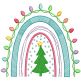 Boho Christmas Rainbows | Machine Embroidery Designs by JuJu
